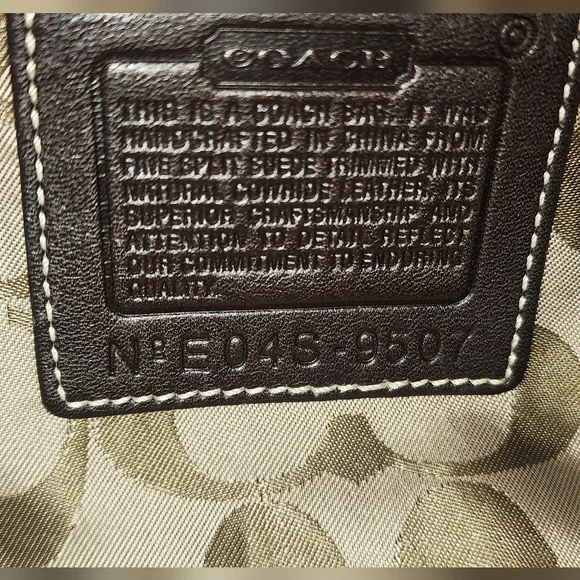 COACH VINTAGE SUEDE, BLUE SOHO-Hampton Satchel 9507 FREE SHIPPING - Picture 10 of 14